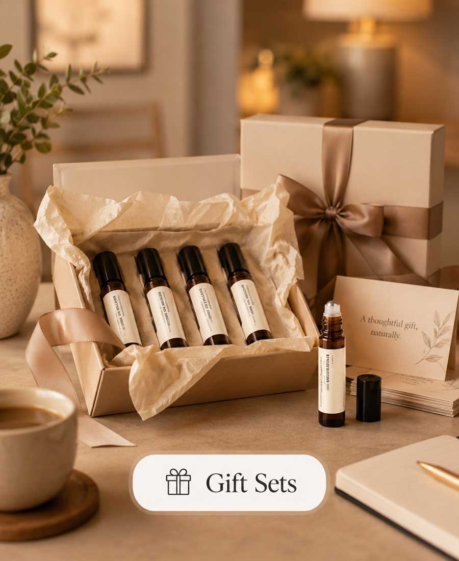 Custom aroma roller gift packaging for retail and subscription boxes