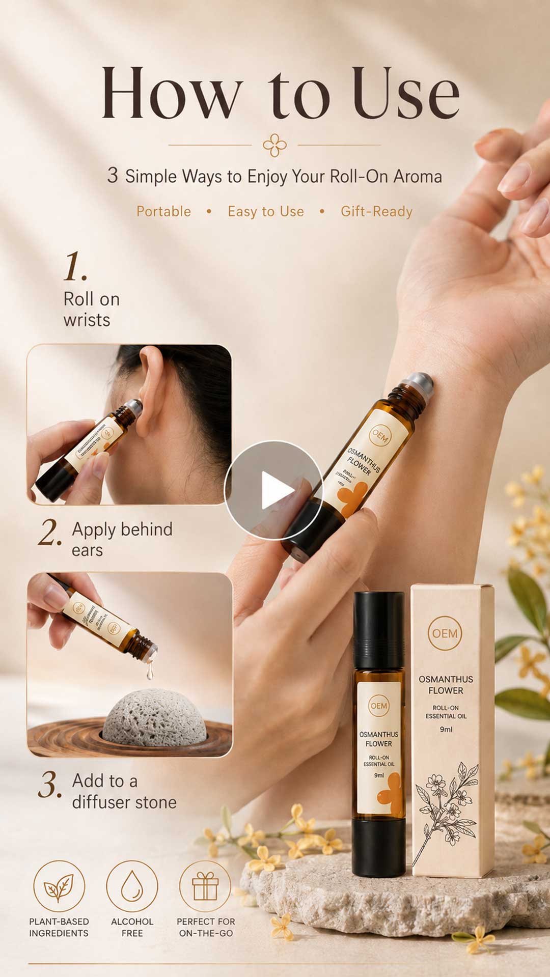 How to use roll-on essential oil roller video cover